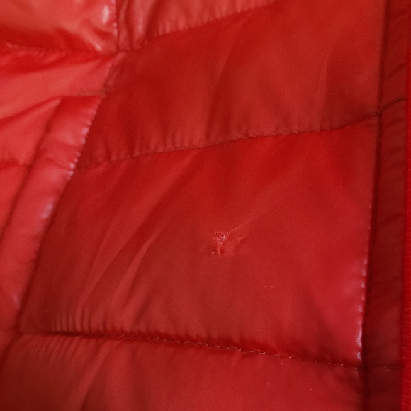 Bright Red Puffy Jacket Size Small - Picture 8 of 11
